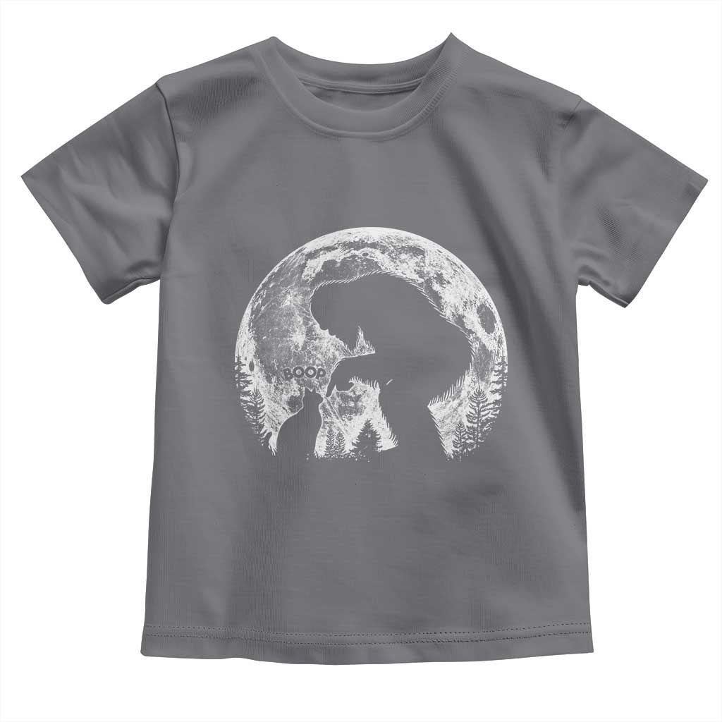 Fun Hand Boop Nose Bigfoot Cat Toddler T Shirt Sasquatch Full Moon TS10 Charcoal Print Your Wear