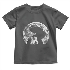 Fun Hand Boop Nose Bigfoot Cat Toddler T Shirt Sasquatch Full Moon TS10 Dark Heather Print Your Wear