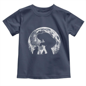 Fun Hand Boop Nose Bigfoot Cat Toddler T Shirt Sasquatch Full Moon TS10 Navy Print Your Wear