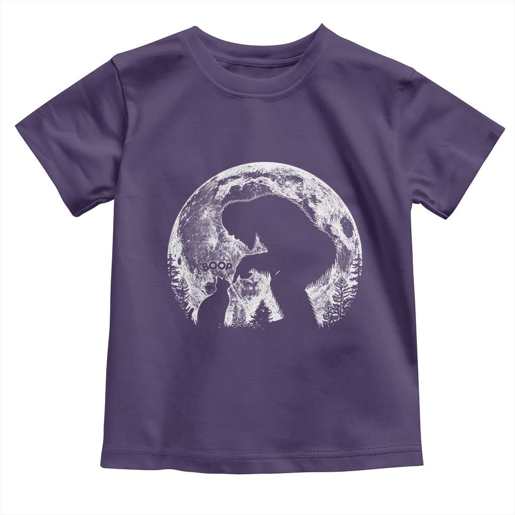 Fun Hand Boop Nose Bigfoot Cat Toddler T Shirt Sasquatch Full Moon TS10 Purple Print Your Wear