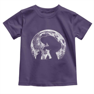 Fun Hand Boop Nose Bigfoot Cat Toddler T Shirt Sasquatch Full Moon TS10 Purple Print Your Wear