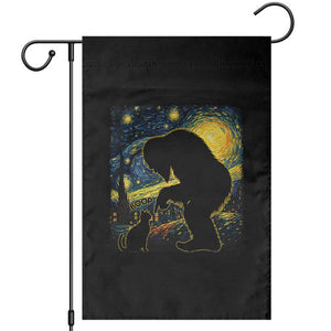Fun Hand Boop Nose Bigfoot Cat Garden Flag Sasquatch Starry Night Van Gogh TS10 Black Print Your Wear