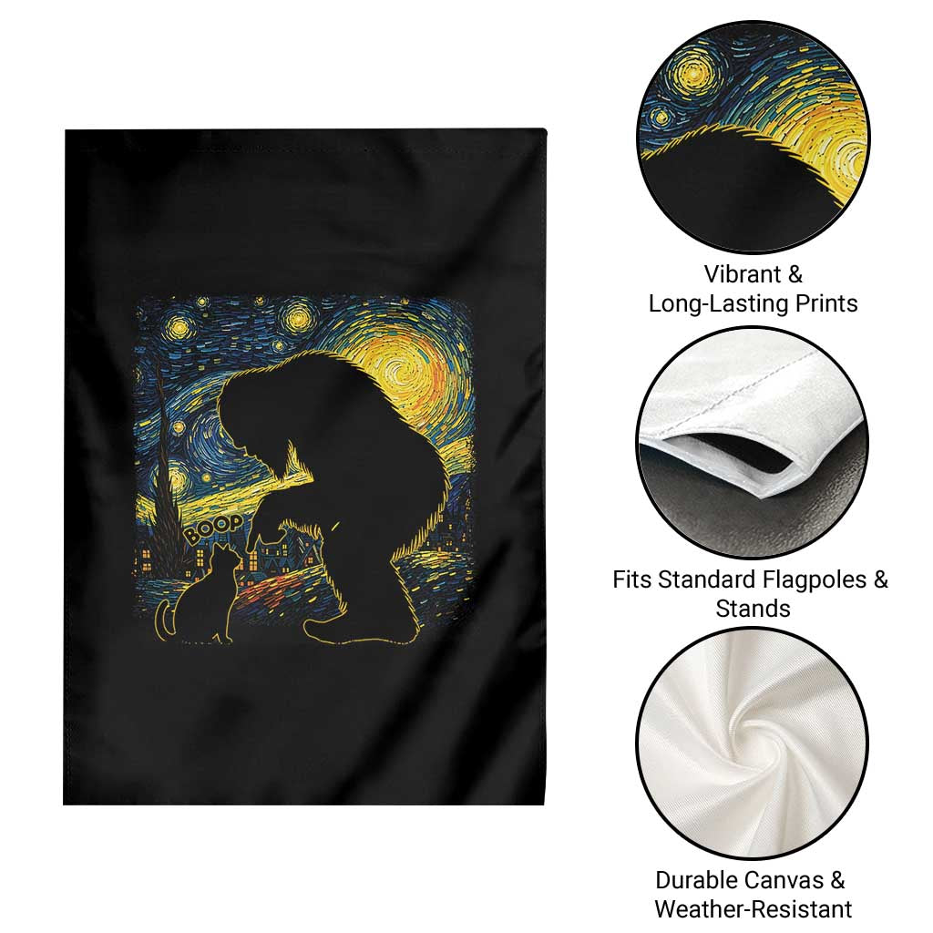 Fun Hand Boop Nose Bigfoot Cat Garden Flag Sasquatch Starry Night Van Gogh TS10 Print Your Wear