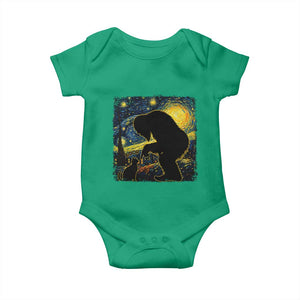 Fun Hand Boop Nose Bigfoot Cat Baby Onesie Sasquatch Starry Night Van Gogh TS10 Irish Green Print Your Wear