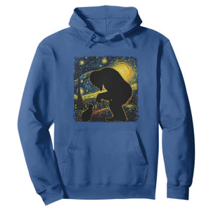 Fun Hand Boop Nose Bigfoot Cat Hoodie Sasquatch Starry Night Van Gogh TS10 Royal Blue Print Your Wear