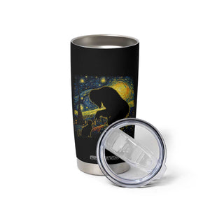 Fun Hand Boop Nose Bigfoot Cat Tumbler Cup Sasquatch Starry Night Van Gogh TS10 Print Your Wear