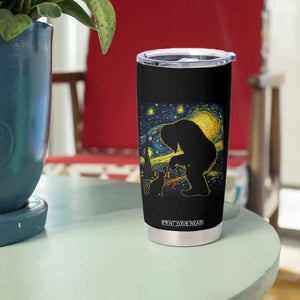 Fun Hand Boop Nose Bigfoot Cat Tumbler Cup Sasquatch Starry Night Van Gogh TS10 Print Your Wear