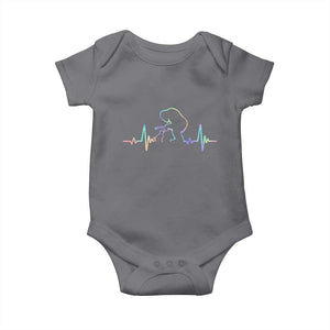 Fun Hand Boop Nose Bigfoot Cat Baby Onesie Heartbeat Sasquatch Cat Lover Animal Silhouette TS10 Charcoal Print Your Wear