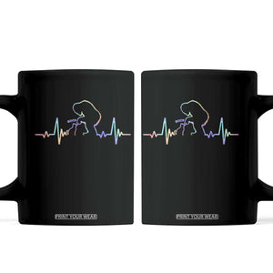 Fun Hand Boop Nose Bigfoot Cat Coffee Mug Heartbeat Sasquatch Cat Lover Animal Silhouette TS10 Black Print Your Wear