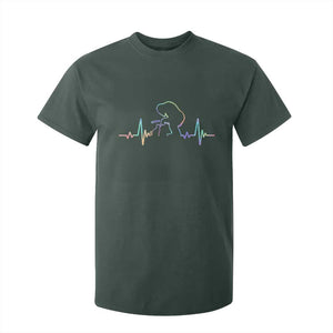 Fun Hand Boop Nose Bigfoot Cat T Shirt For Kid Heartbeat Sasquatch Cat Lover Animal Silhouette TS10 Dark Forest Green Print Your Wear
