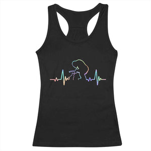Fun Hand Boop Nose Bigfoot Cat Racerback Tank Top Heartbeat Sasquatch Cat Lover Animal Silhouette TS10 Black Print Your Wear