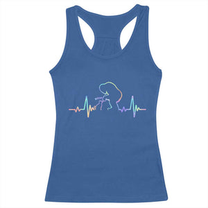 Fun Hand Boop Nose Bigfoot Cat Racerback Tank Top Heartbeat Sasquatch Cat Lover Animal Silhouette TS10 Royal Blue Print Your Wear