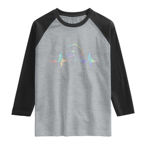 Fun Hand Boop Nose Bigfoot Cat Raglan Shirt Heartbeat Sasquatch Cat Lover Animal Silhouette TS10 Heather Gray Black Print Your Wear