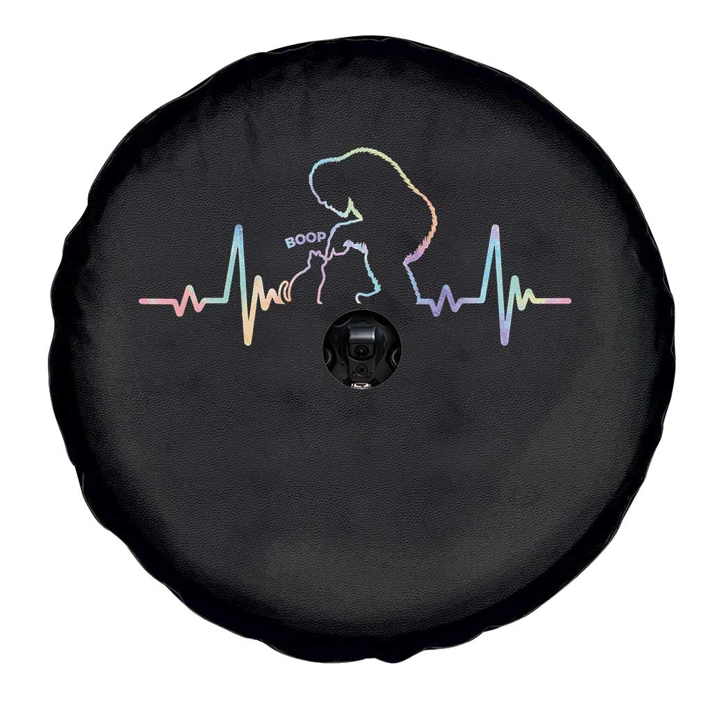 Fun Hand Boop Nose Bigfoot Cat Spare Tire Cover Heartbeat Sasquatch Cat Lover Animal Silhouette TS10 Print Your Wear
