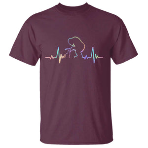 Fun Hand Boop Nose Bigfoot Cat T Shirt Heartbeat Sasquatch Cat Lover Animal Silhouette TS10 Maroon Print Your Wear
