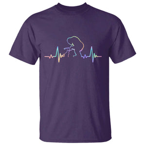 Fun Hand Boop Nose Bigfoot Cat T Shirt Heartbeat Sasquatch Cat Lover Animal Silhouette TS10 Purple Print Your Wear
