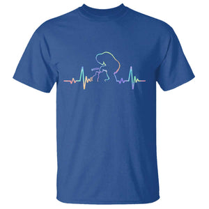Fun Hand Boop Nose Bigfoot Cat T Shirt Heartbeat Sasquatch Cat Lover Animal Silhouette TS10 Royal Blue Print Your Wear