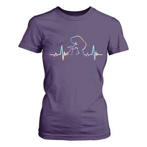 Fun Hand Boop Nose Bigfoot Cat T Shirt For Women Heartbeat Sasquatch Cat Lover Animal Silhouette TS10 Purple Print Your Wear