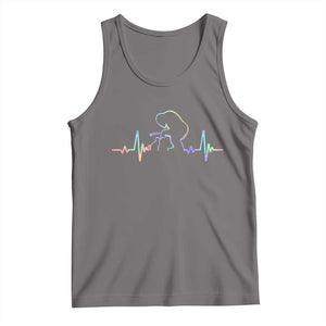 Fun Hand Boop Nose Bigfoot Cat Tank Top Heartbeat Sasquatch Cat Lover Animal Silhouette TS10 Deep Heather Print Your Wear