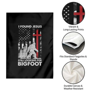 Retro I Found Jesus Still Looking For Bigfoot Garden Flag Camouflage US American Flag Camo TS10 Print Your Wear