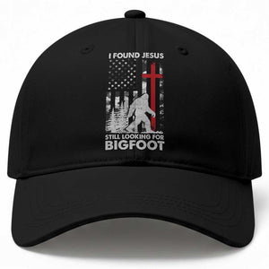 Retro I Found Jesus Still Looking For Bigfoot Baseball Cap Camouflage US American Flag Camo TS10 Print Your Wear