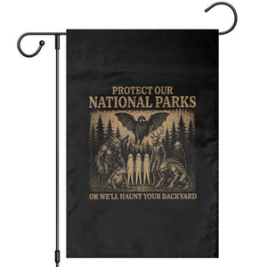 Funny Mothman Protect Our National Parks Garden Flag Ghost Wendigo Skull Cryptid Weirdcore Folk Horror TS10 Black Print Your Wear