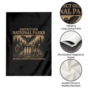 Funny Mothman Protect Our National Parks Garden Flag Ghost Wendigo Skull Cryptid Weirdcore Folk Horror TS10 Print Your Wear