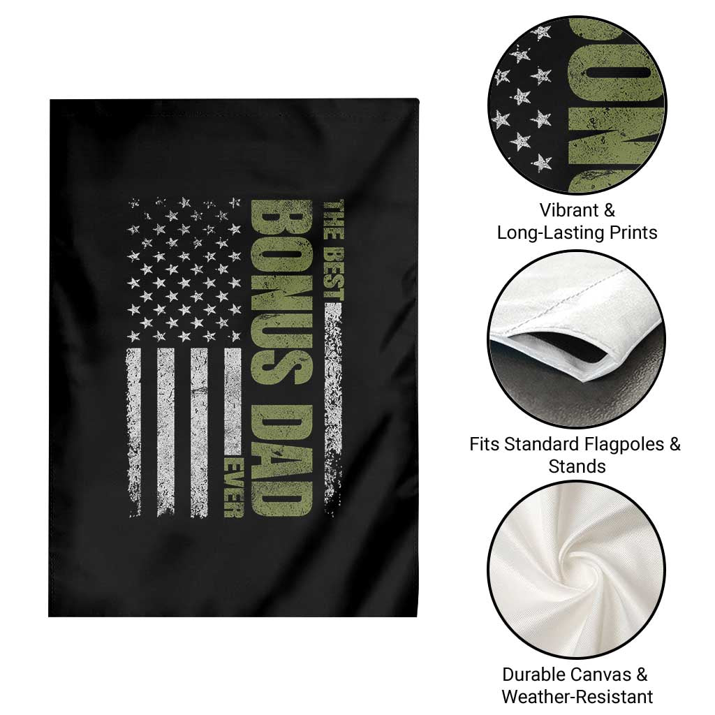 Bonus Dad Garden Flag American Flag Best Bonus Dad Ever Fathers Day TS10 Print Your Wear