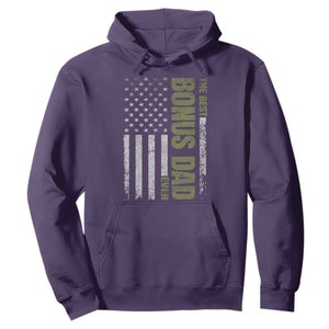Bonus Dad Hoodie American Flag Best Bonus Dad Ever Fathers Day TS10 Purple Print Your Wear