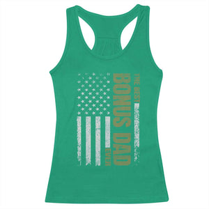 Bonus Dad Racerback Tank Top American Flag Best Bonus Dad Ever Fathers Day TS10 Irish Green Print Your Wear