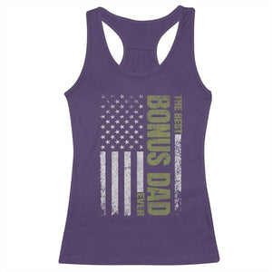 Bonus Dad Racerback Tank Top American Flag Best Bonus Dad Ever Fathers Day TS10 Purple Print Your Wear