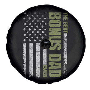 Bonus Dad Spare Tire Cover American Flag Best Bonus Dad Ever Fathers Day TS10 Print Your Wear