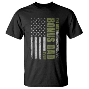 Bonus Dad T Shirt American Flag Best Bonus Dad Ever Fathers Day TS10 Black Print Your Wear