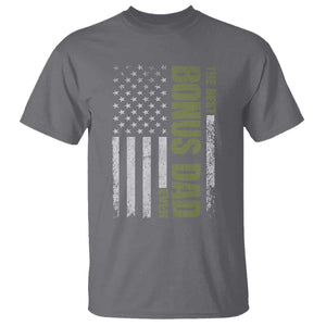Bonus Dad T Shirt American Flag Best Bonus Dad Ever Fathers Day TS10 Charcoal Print Your Wear