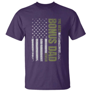 Bonus Dad T Shirt American Flag Best Bonus Dad Ever Fathers Day TS10 Purple Print Your Wear