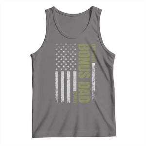 Bonus Dad Tank Top American Flag Best Bonus Dad Ever Fathers Day TS10 Deep Heather Print Your Wear
