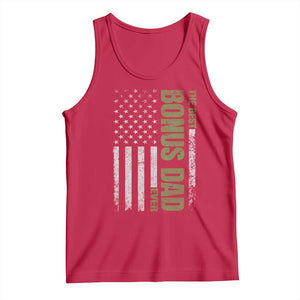 Bonus Dad Tank Top American Flag Best Bonus Dad Ever Fathers Day TS10 Red Print Your Wear