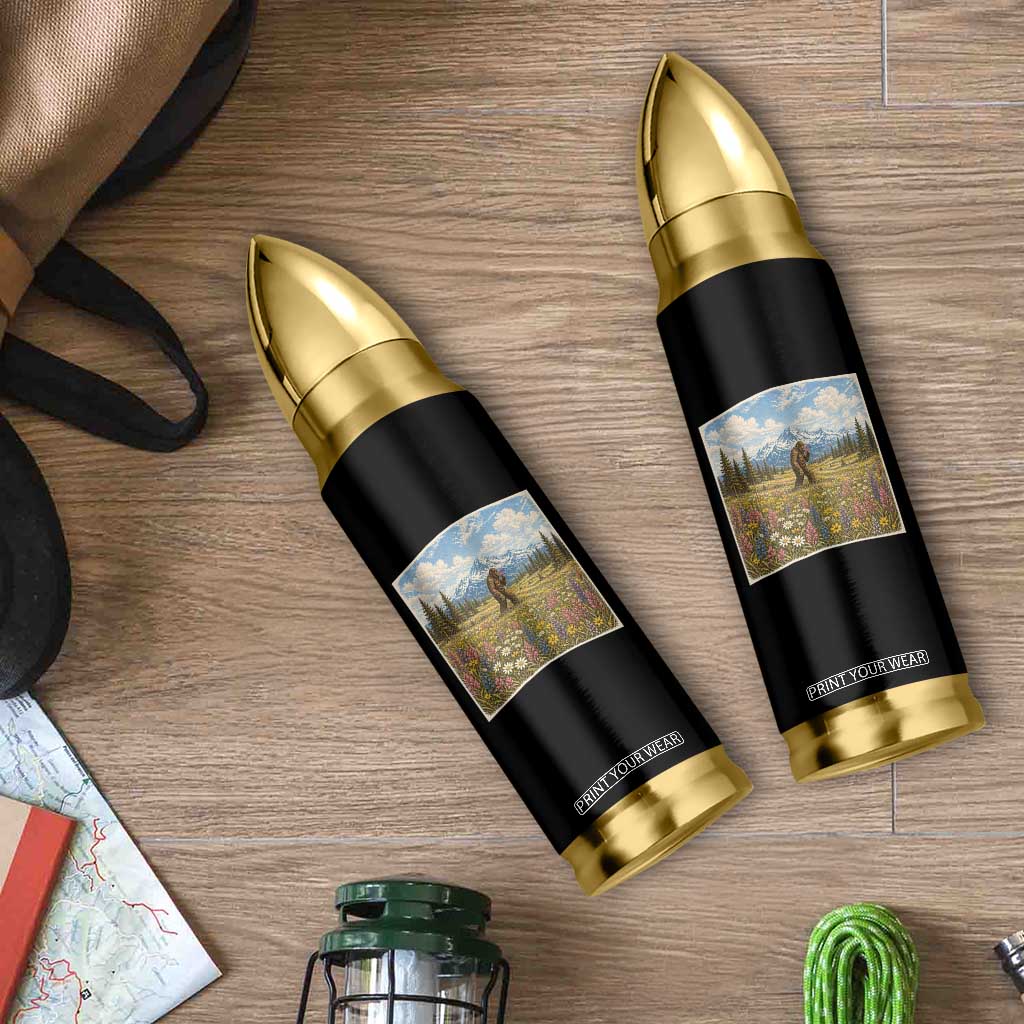 Retro Bigfoot Wildflower Bullet Tumbler Vintage Sasquatch Funny Cryptid TS10 Print Your Wear