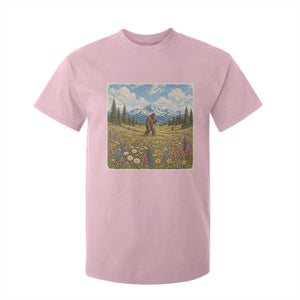 Retro Bigfoot Wildflower T Shirt For Kid Vintage Sasquatch Funny Cryptid TS10 Light Pink Print Your Wear