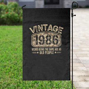 40th Birthday Gift For Men Garden Flag Retro Camo 1986 Weird Being The Same Age As Old People TS10 Print Your Wear