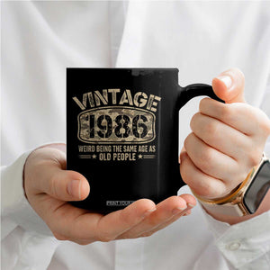 40th Birthday Gift For Men Coffee Mug Retro Camo 1986 Weird Being The Same Age As Old People TS10 Print Your Wear