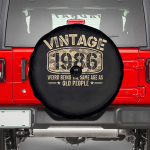40th Birthday Gift For Men Spare Tire Cover Retro Camo 1986 Weird Being The Same Age As Old People TS10 Black Print Your Wear