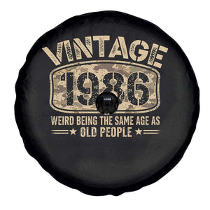 40th Birthday Gift For Men Spare Tire Cover Retro Camo 1986 Weird Being The Same Age As Old People TS10 Print Your Wear