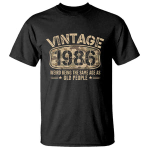 40th Birthday Gift For Men T Shirt Retro Camo 1986 Weird Being The Same Age As Old People TS10 Black Print Your Wear