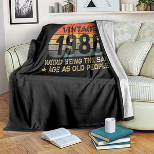 40th Birthday Throw Blanket Retro 1986 Weird Being The Same Age As Old People TS10 Print Your Wear