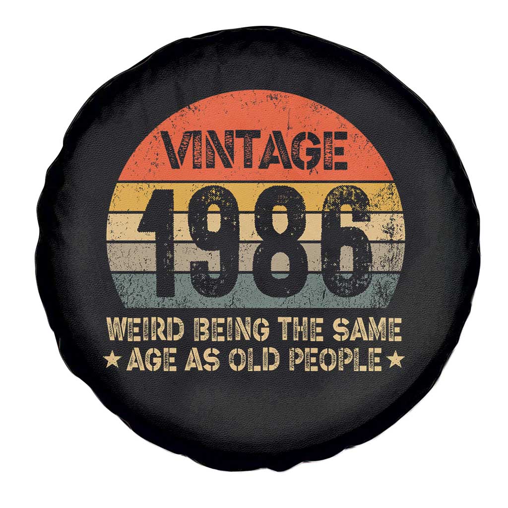 40th Birthday Spare Tire Cover Retro 1986 Weird Being The Same Age As Old People TS10 Print Your Wear