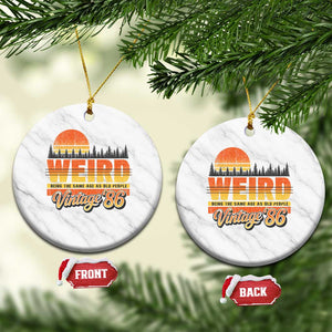 Funny 40th Birthday Ceramic Ornament Retro 1986 Weird Being The Same Age As Old People TS10 1pc White Marble Print Your Wear