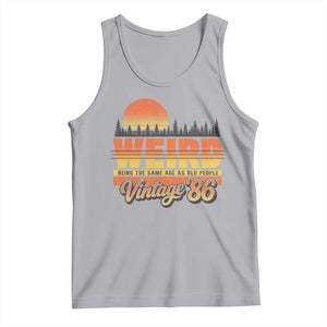 Funny 40th Birthday Tank Top Retro 1986 Weird Being The Same Age As Old People TS10 Athletic Heather Print Your Wear