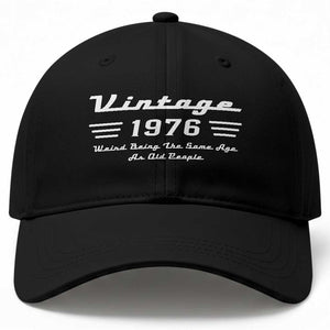 Vintage 50th Birthday Baseball Cap 50yr 1976 Weird Being The Same Age As Old People TS10 Print Your Wear