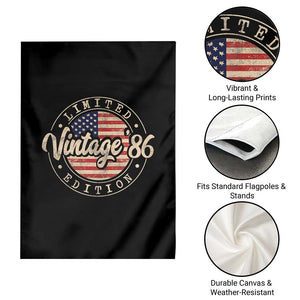 Vintage 1986 Stamp Garden Flag Funny 40th Birthday USA Flag 40 Year Old Bday TS10 Print Your Wear